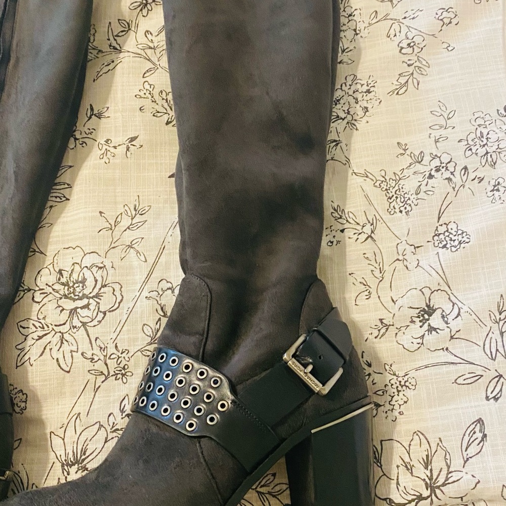 Michael Kors Brody Boots Sz 7.5 suede gray - Picture 7 of 7
